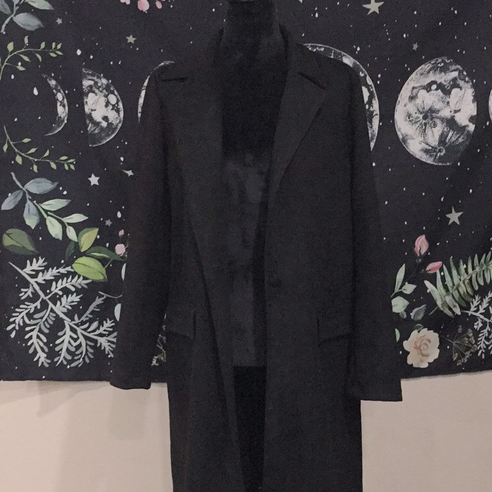 Black Suede Trench Coat